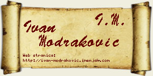 Ivan Modraković vizit kartica